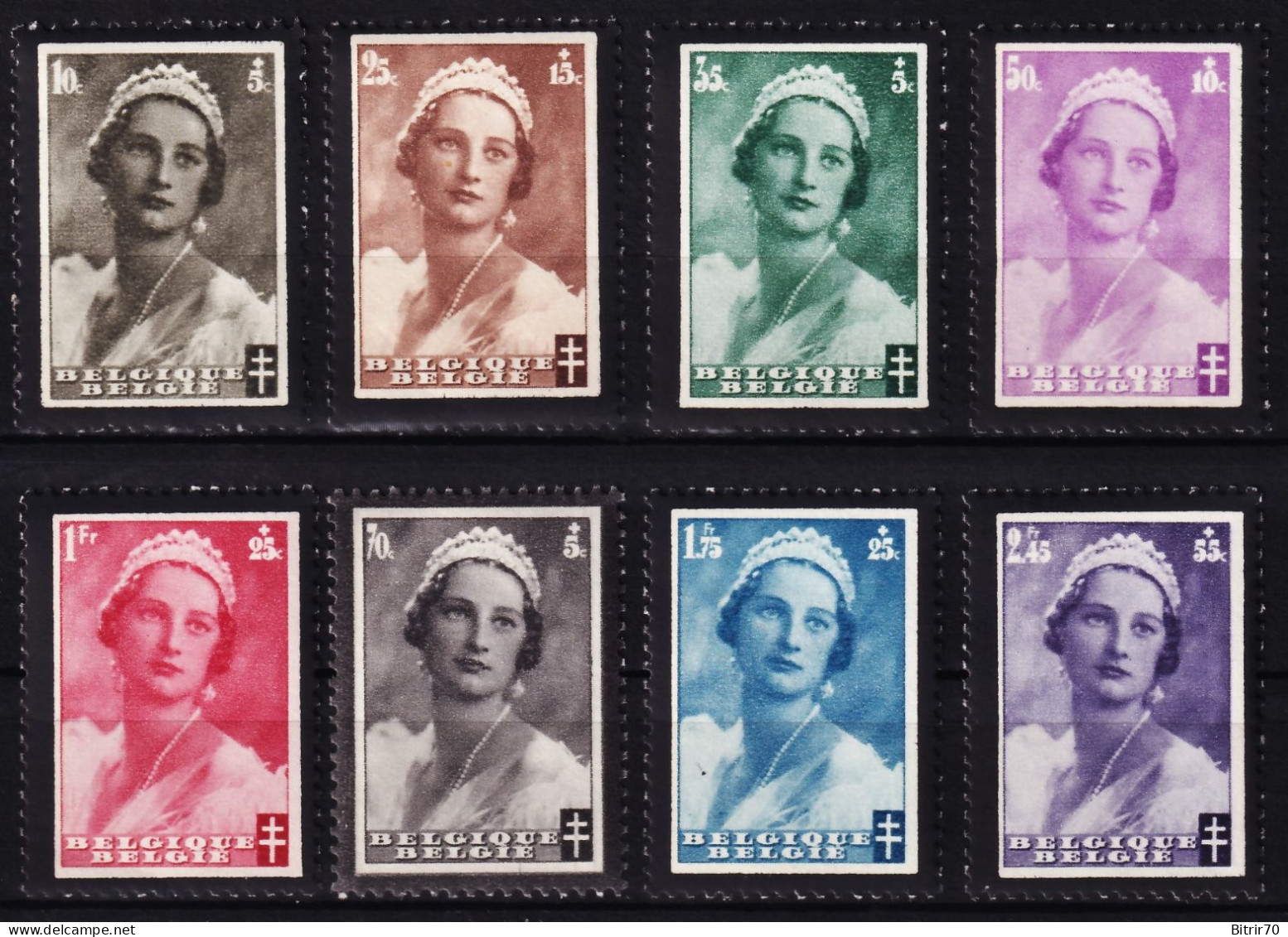 Belgica, 1935 Y&T. 411 / 418, MNH. - Nuovi