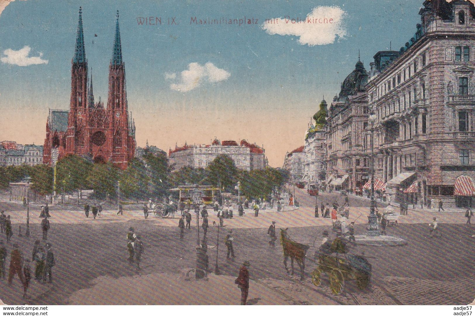 Austria Oostenrijk Wien Maximilianplatz Tramway 1918 - Strassenbahnen