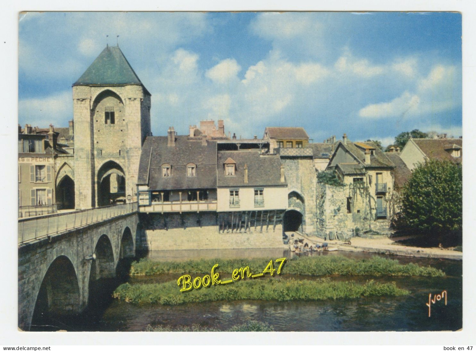 {91820} 77 Seine Et Marne Moret , Le Pont Sur Le Loing , La Porte De Bourgogne Et Les Vieilles Maisons - Moret Sur Loing