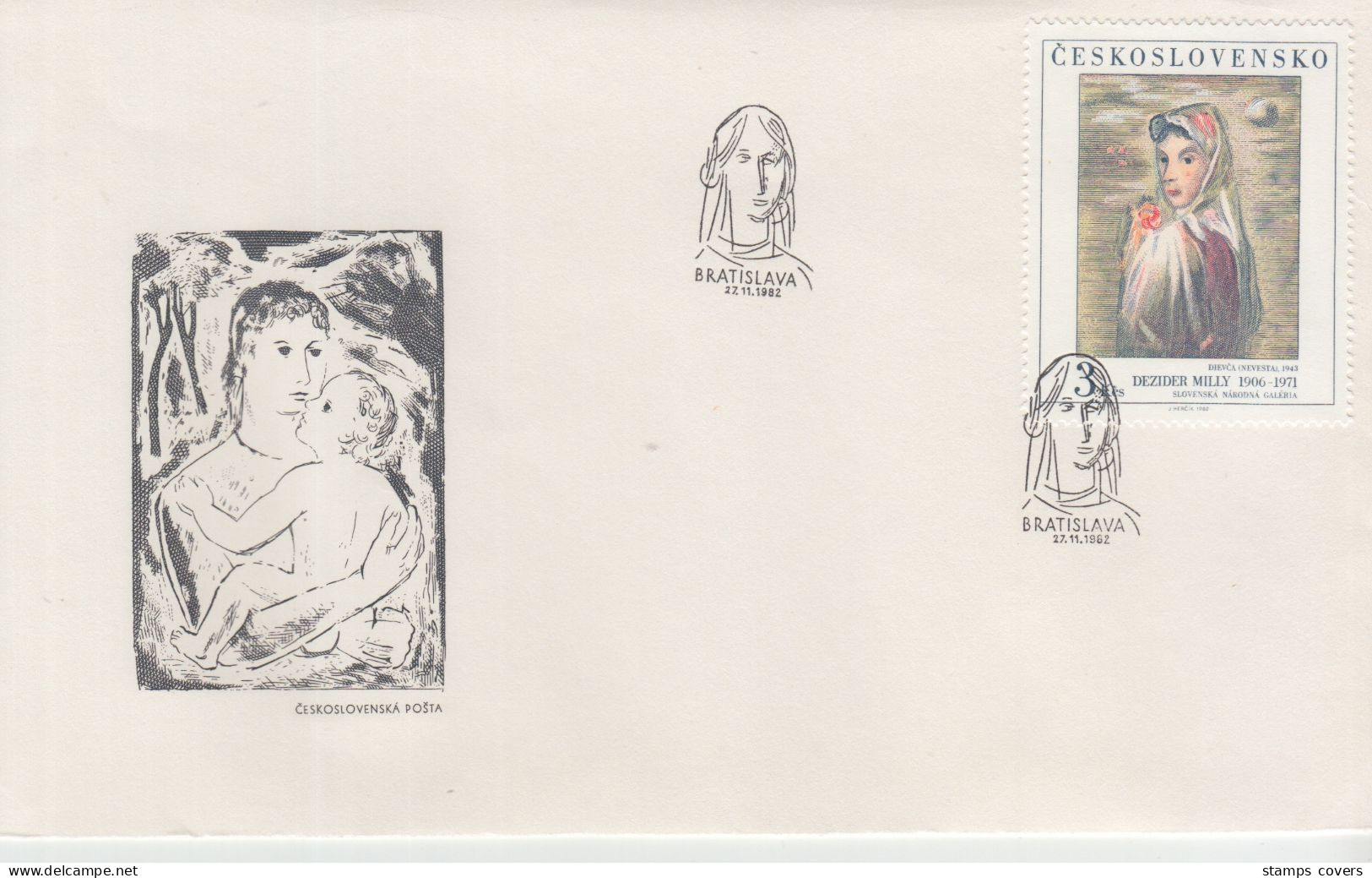 CESKOSLOVENSKO FDC MICHEL 2692/96 Painting - FDC