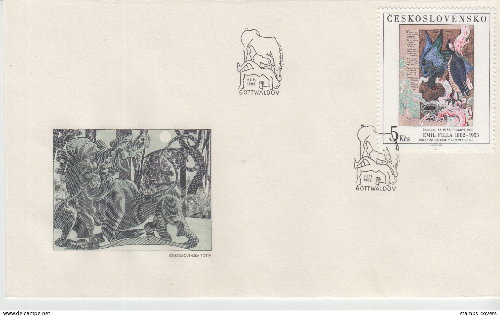 CESKOSLOVENSKO FDC MICHEL 2692/96 Painting - FDC