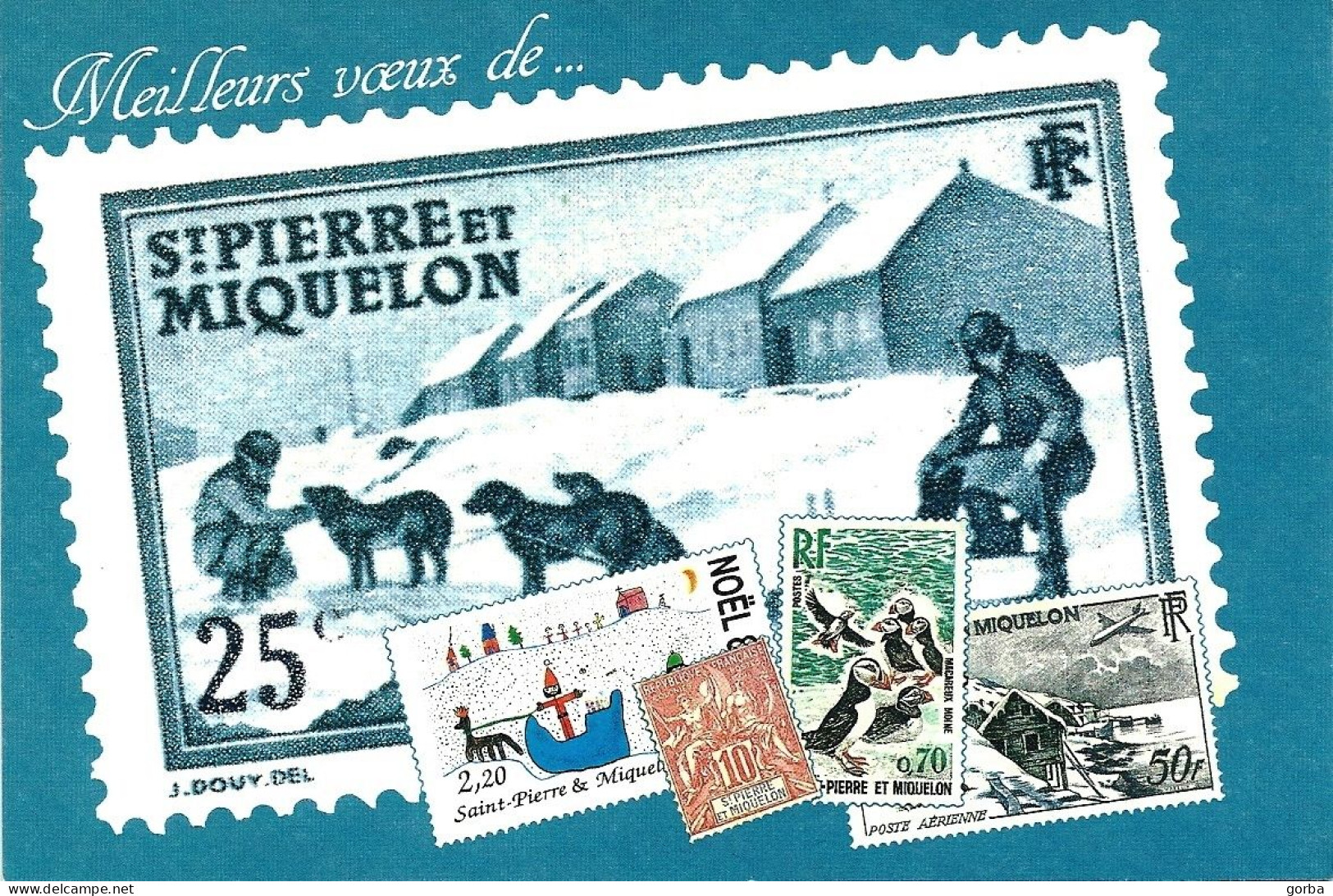 *CPM  - 975 - SAINT PIERRE ET MIQUELON - Carte Entier Postal - Bonne Année 1991 - Général De Gaulle - Saint-Pierre Und Miquelon