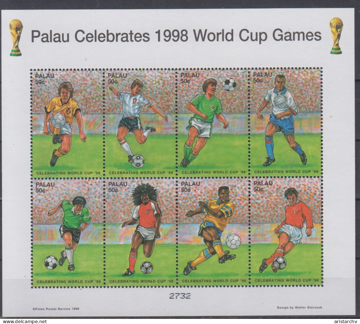 PALAU 1998 FOOTBALL WORLD CUP S/SHEET AND SHEETLET - 1998 – Frankrijk