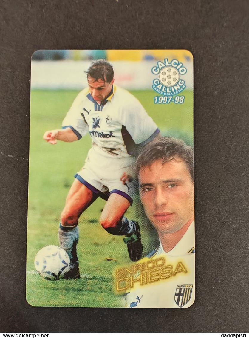 Panini Calcio Calling 1997/98 - Scheda Telefonica Nuova -  17/56 - Enrico Chiesa - Deportes