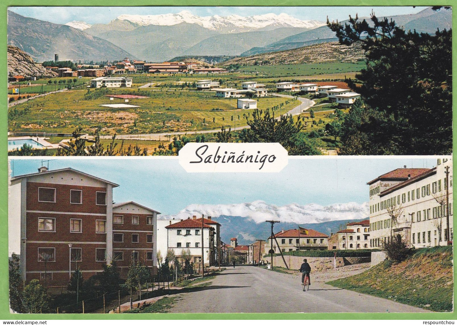 CPSM SABINANIGO Vista De La Zona Residencial Y Entrada Por Puente Sardas - Huesca