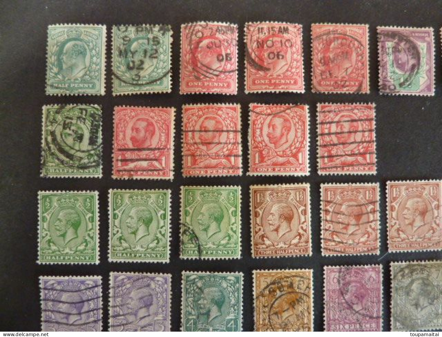 GRANDE BRETAGNE, Divers Timbres Des Années 1902 à 1951, LOT De 70 TIMBRES OBLITERES, Edward VII à Georges VI - Used Stamps