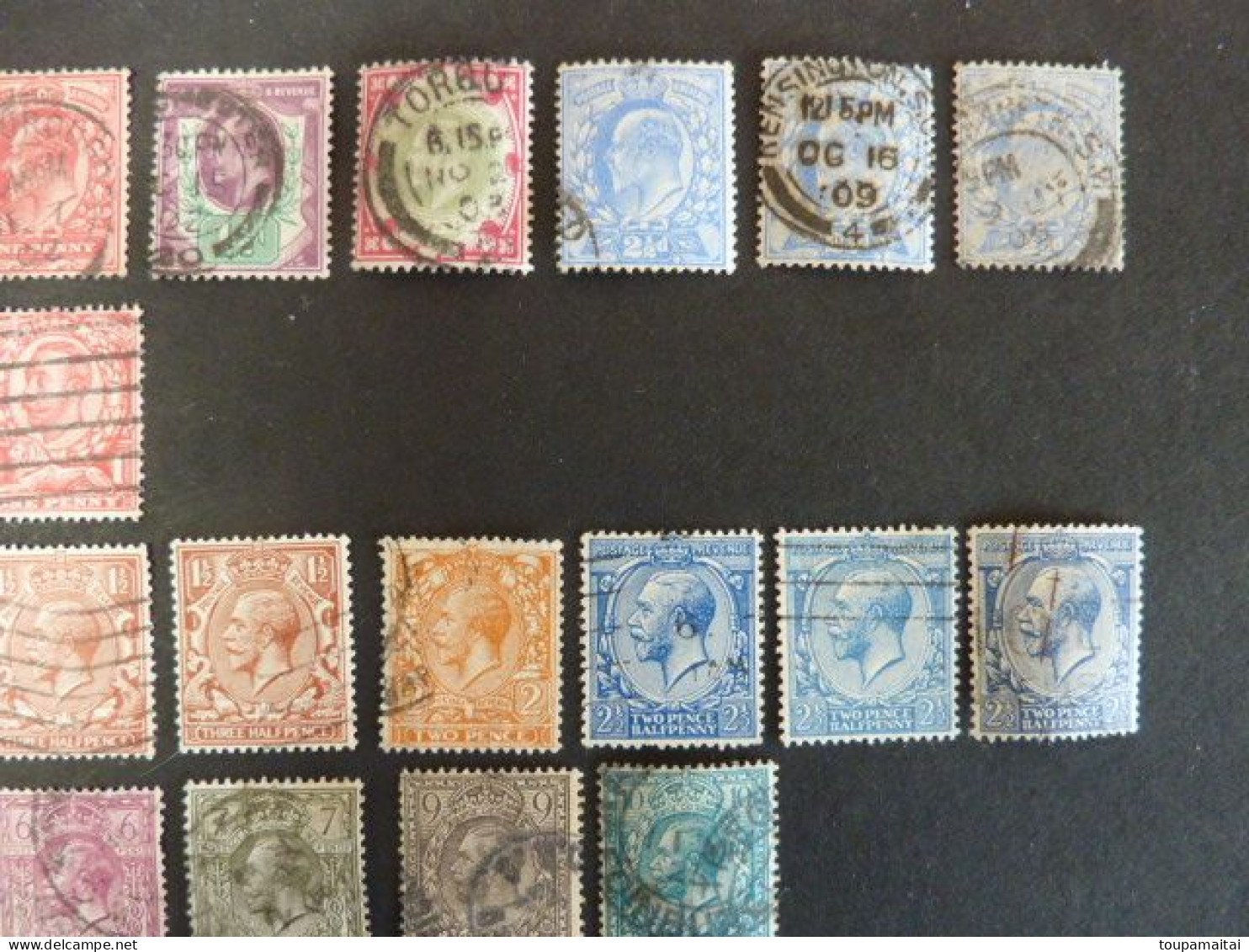 GRANDE BRETAGNE, Divers Timbres Des Années 1902 à 1951, LOT De 70 TIMBRES OBLITERES, Edward VII à Georges VI - Used Stamps