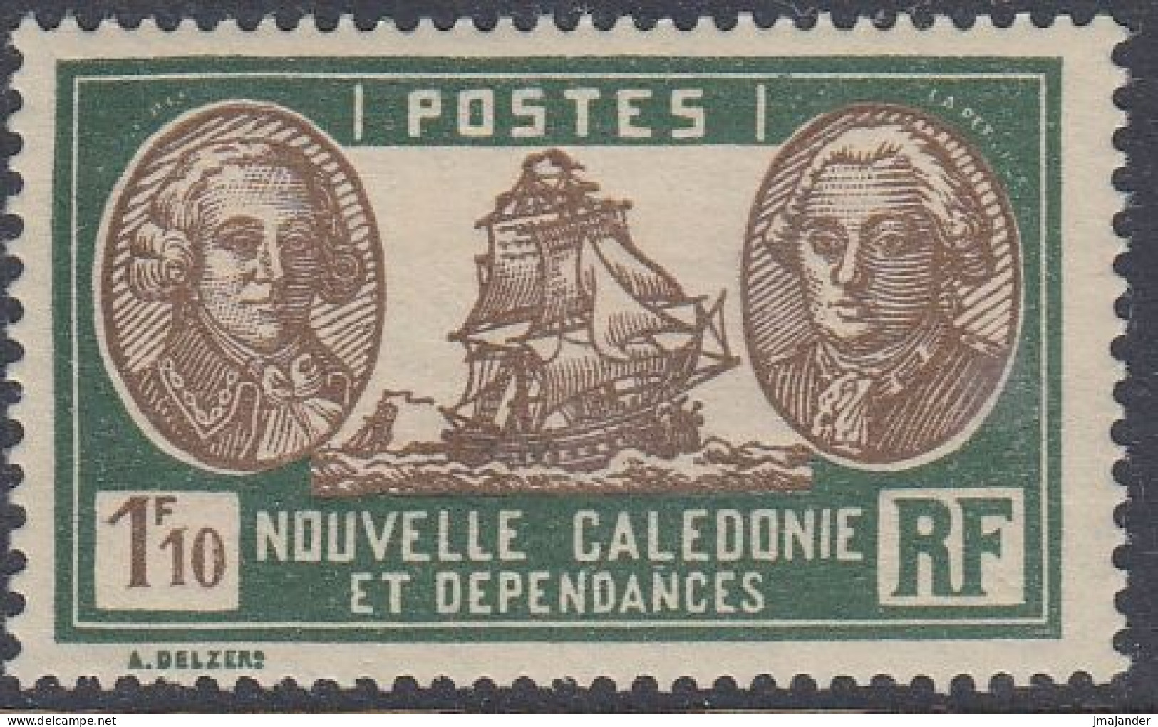 New Caledonia 1928 - Definitive Stamp: L'Astrolabe Sailing Ship - Mi 158 ** MNH [1867] - Neufs