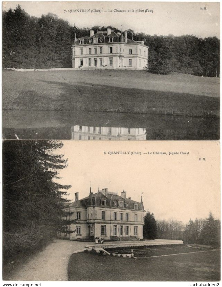 18. QUANTILLY. Le Château. 2 Cartes 7 & 8 - Other & Unclassified