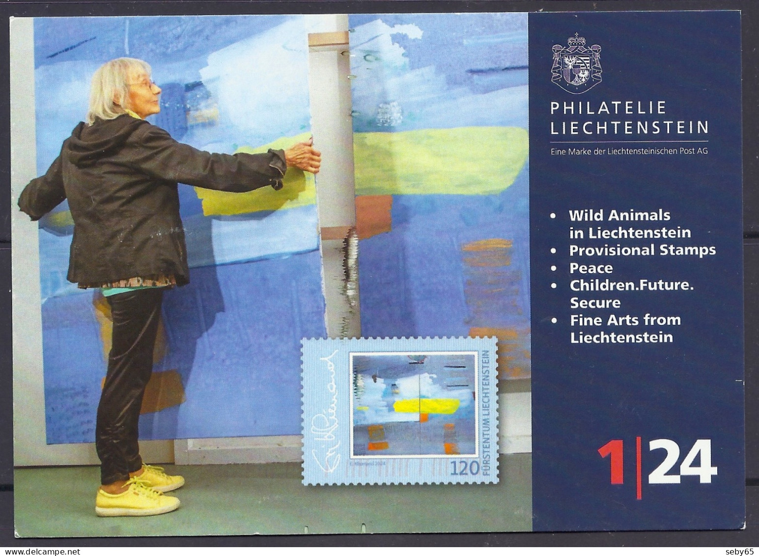 Liechtenstein Philatelie - Official Philatelic Post Office Pre-stamped Card, 1/24 - Lettres & Documents