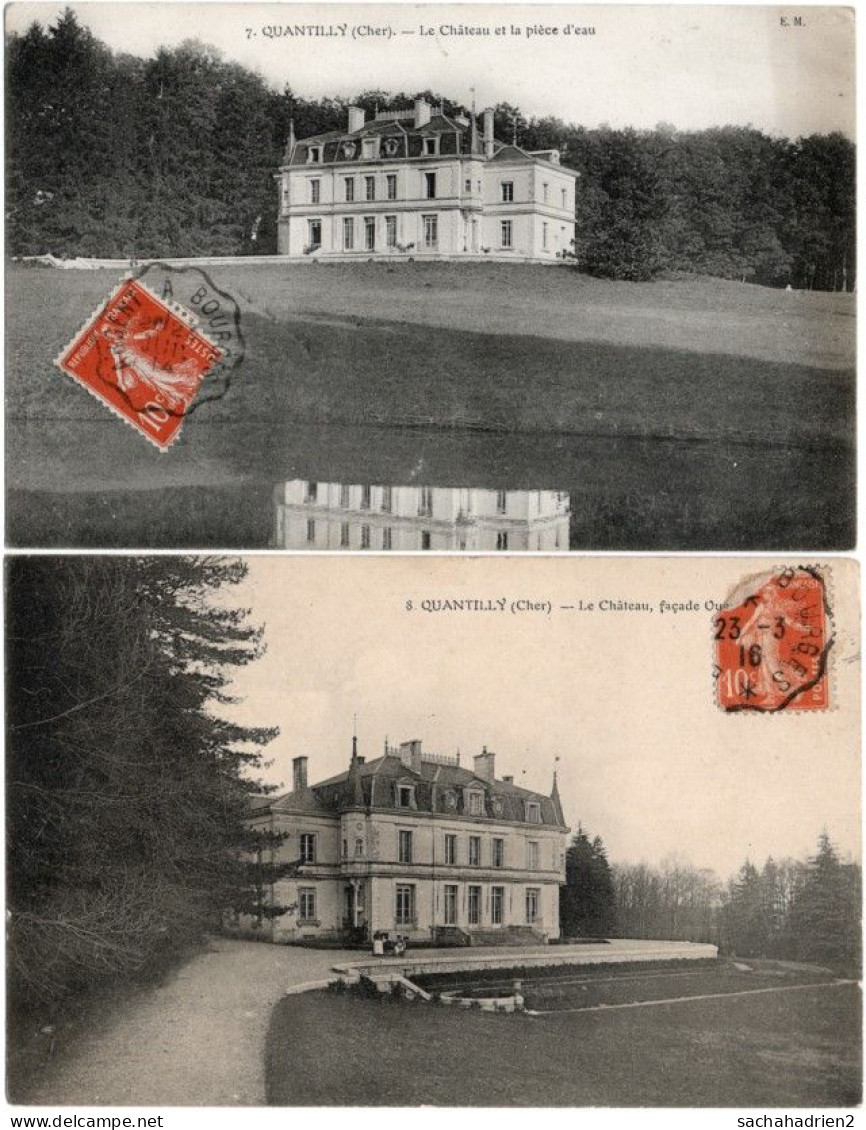 18. QUANTILLY. Le Château. 2 Cartes 7 & 8 (2) - Other & Unclassified