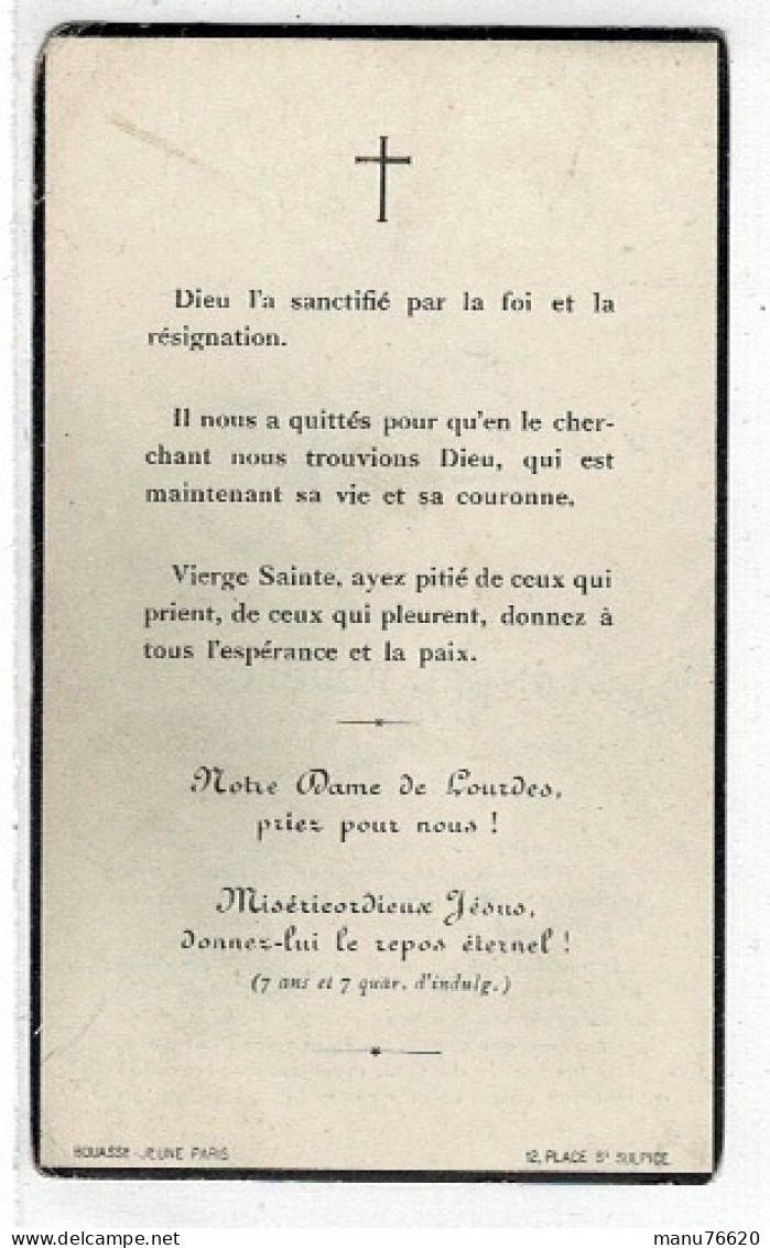 IMAGE RELIGIEUSE - CANIVET : Post Mortem André Reullon , Ingénieur I.E.N. En 1932 , Lieu Paris ? - Religion & Esotérisme