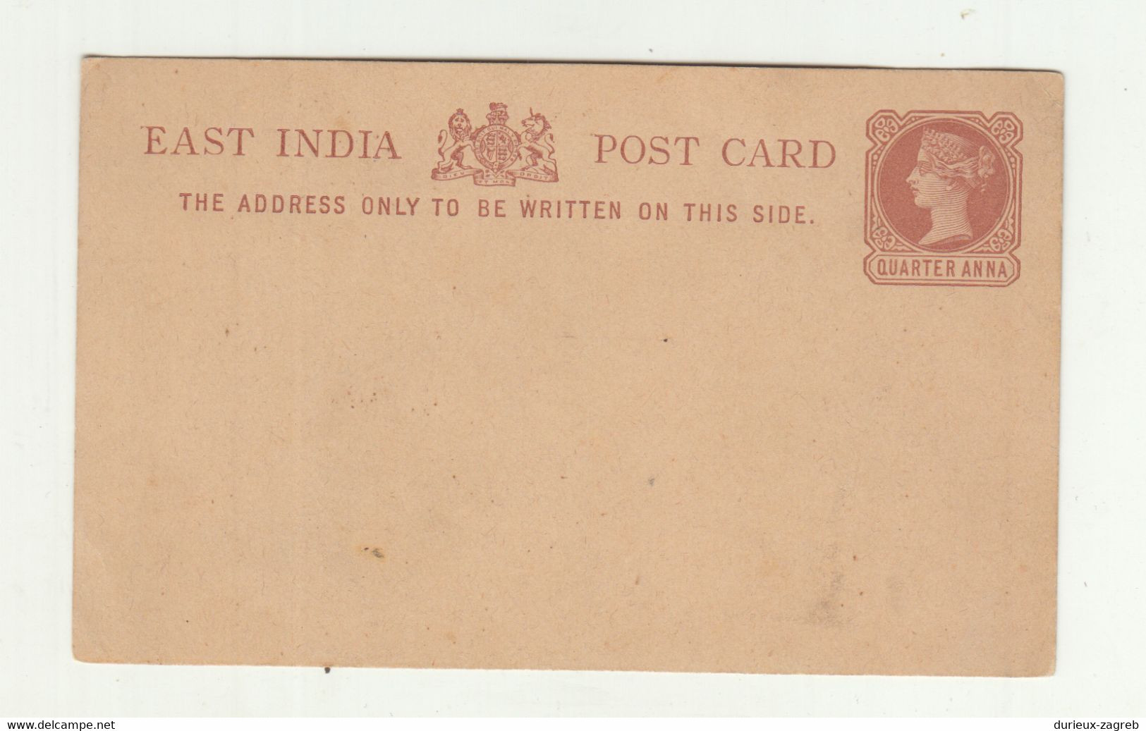 QV East India Postal Stationery Postcard Unused B210901 - 1882-1901 Keizerrijk
