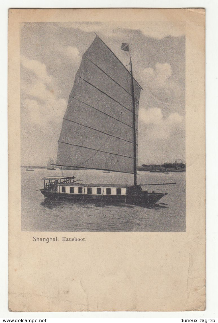 Shanghai, Hausboot Old Postcard Posted 1903 Sydney NSW B240301 - Embarcaciones