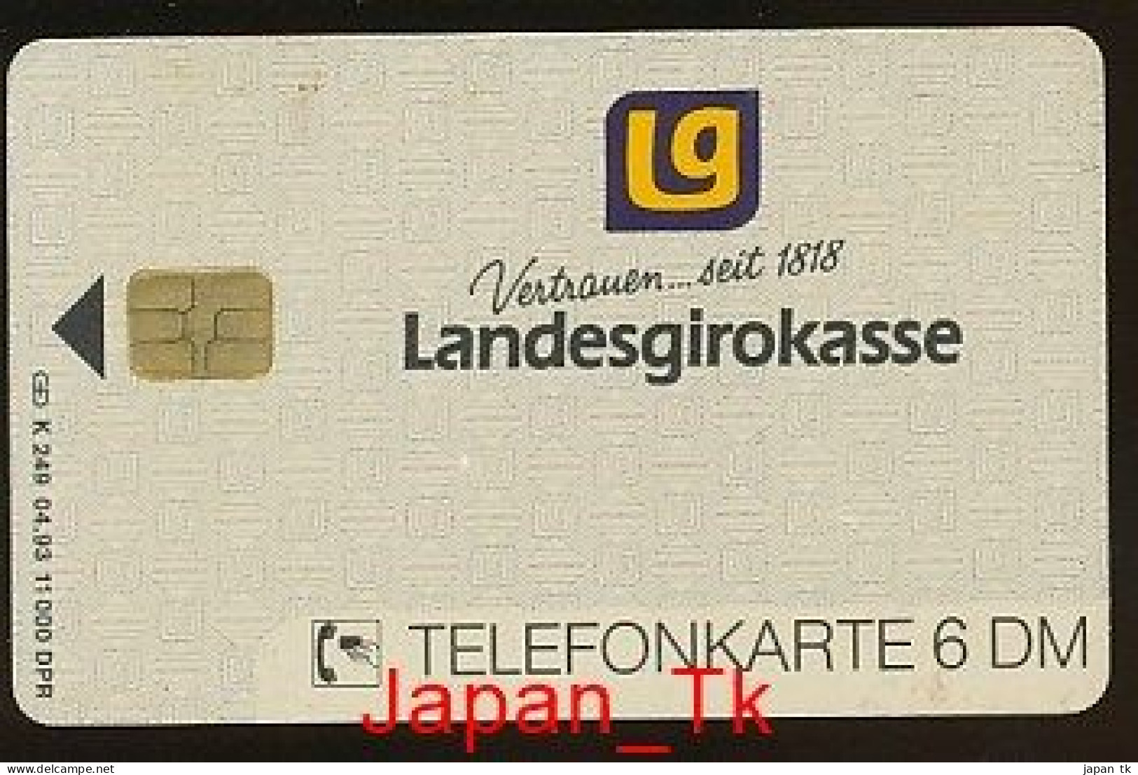 GERMANY K 249 93 Landesgirokasse  - Aufl  11 000 - Siehe Scan - K-Serie : Serie Clienti