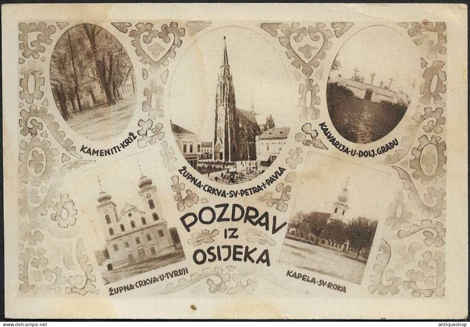 Croatia-----Osijek-----old Postcard - Kroatien