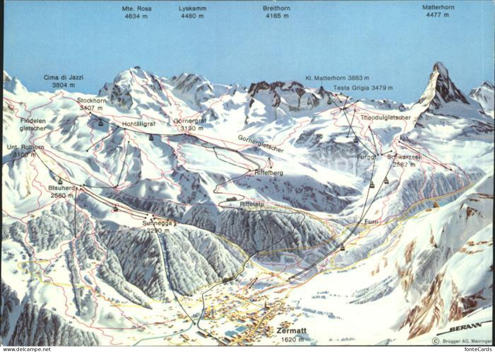 12333301 Zermatt VS Skigebiet Walliser Alpen Matterhorn  - Andere & Zonder Classificatie