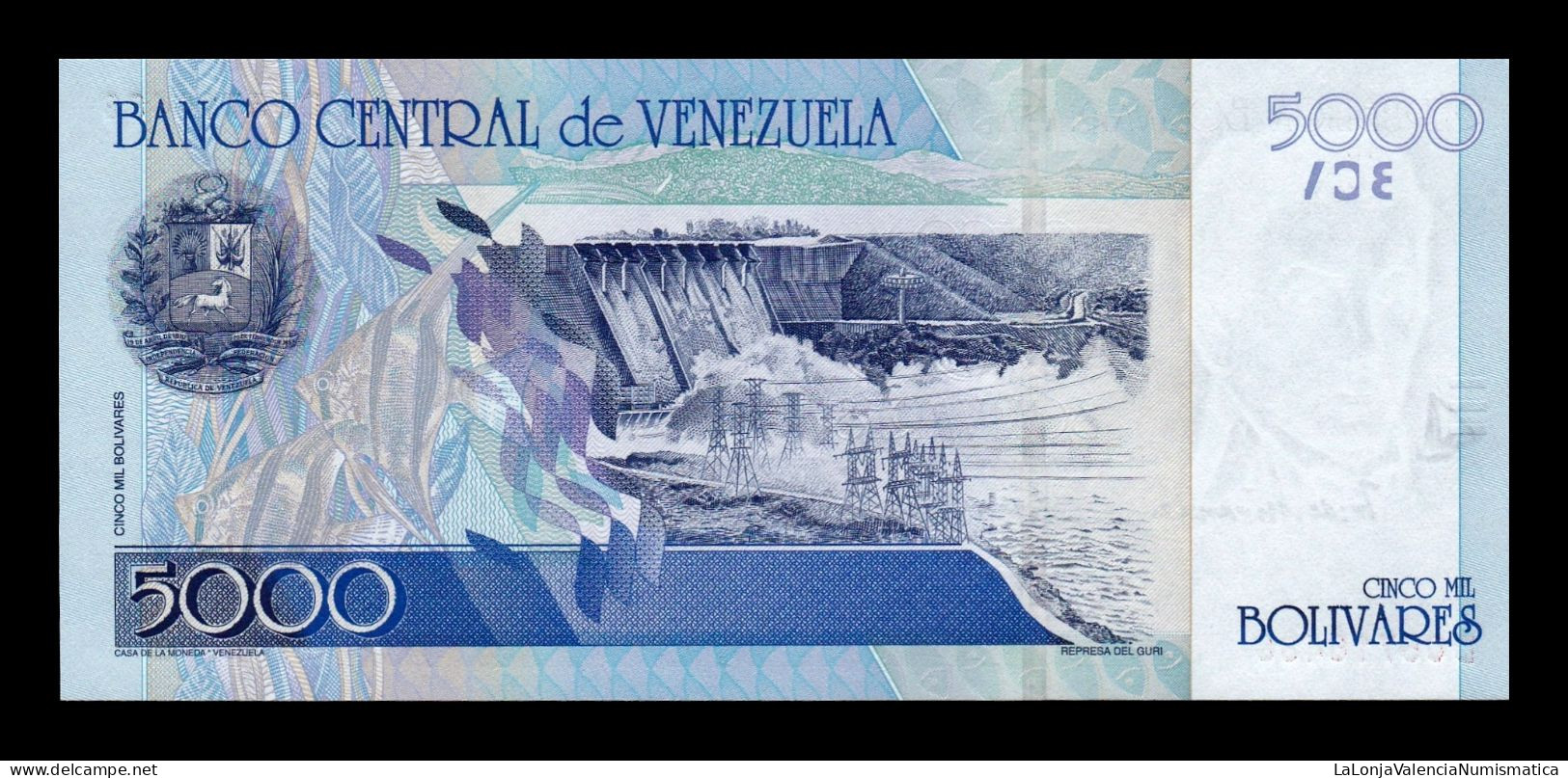 Venezuela 5000 Bolívares Francisco De Miranda 2004 Pick 84c Sc Unc - Venezuela