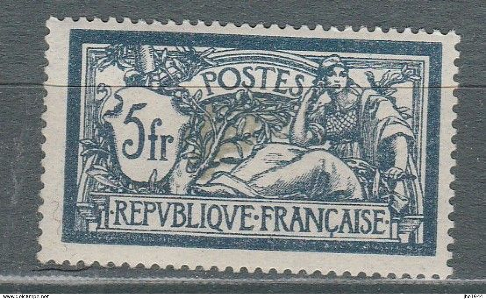 France N° 123 ** Type Mercure 5 F Bleu Et Chamois - Unused Stamps