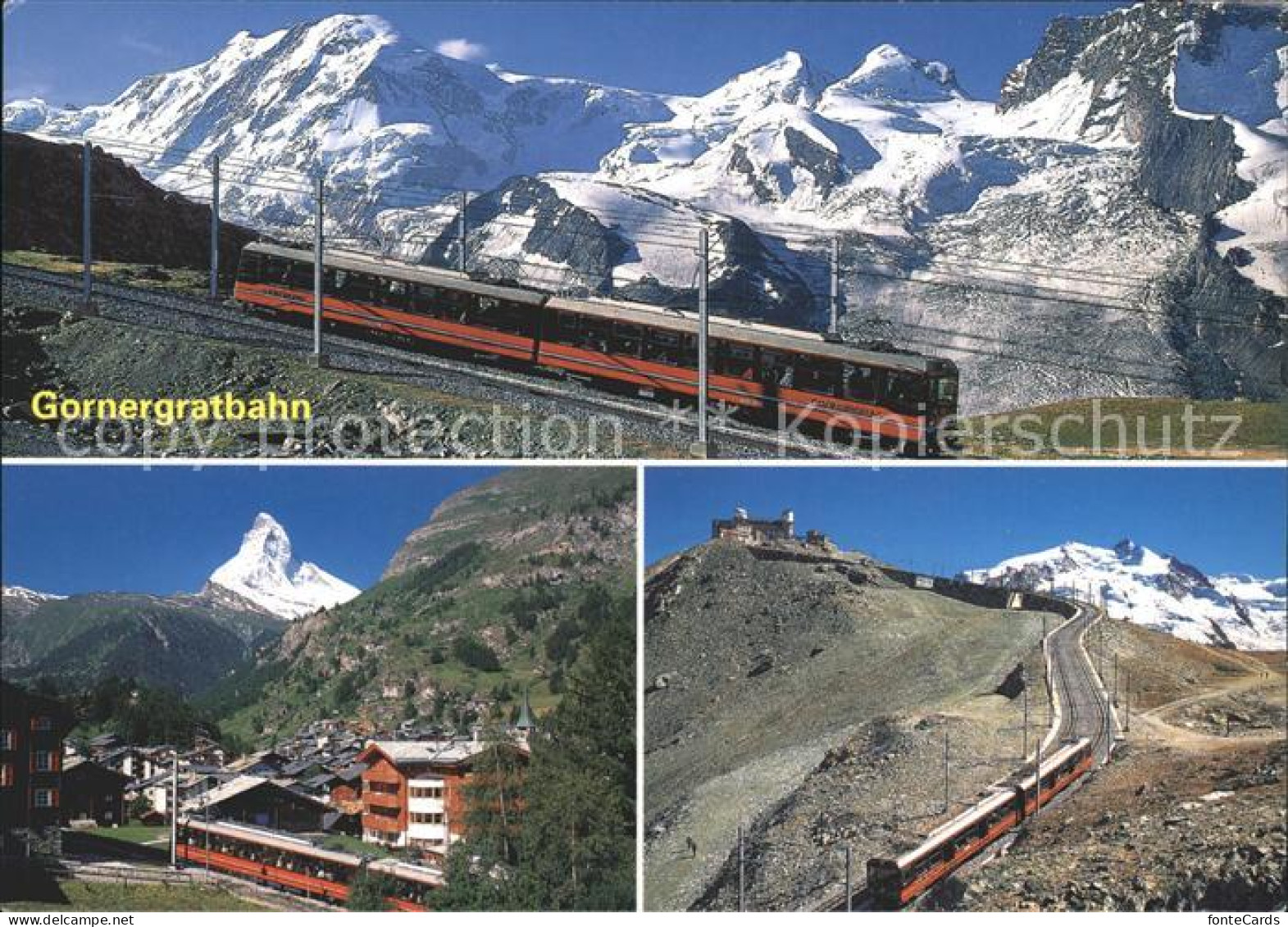 12331234 Gornergratbahn Zermatt Liskam Castor Pollux Matterhorn Monte Rosa  Gorn - Autres & Non Classés