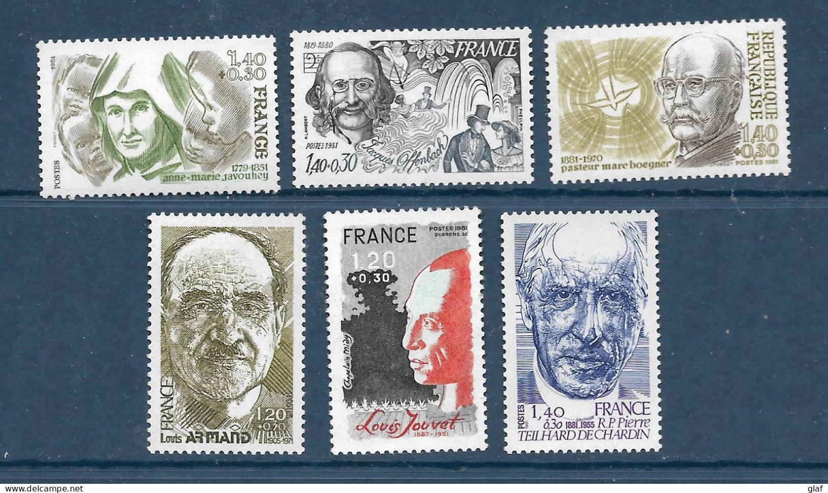 Série Personnages Célèbres 1981 (YT 2148/53) - Neufs Sans Trace De Charnière - Unused Stamps