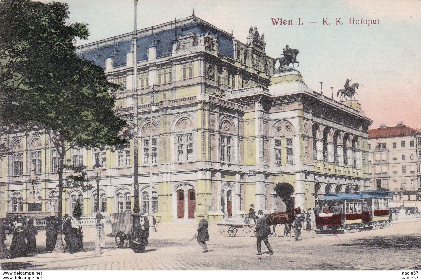 Austria Oostenrijk Wien Hofoper Tram 1915 - Tramways