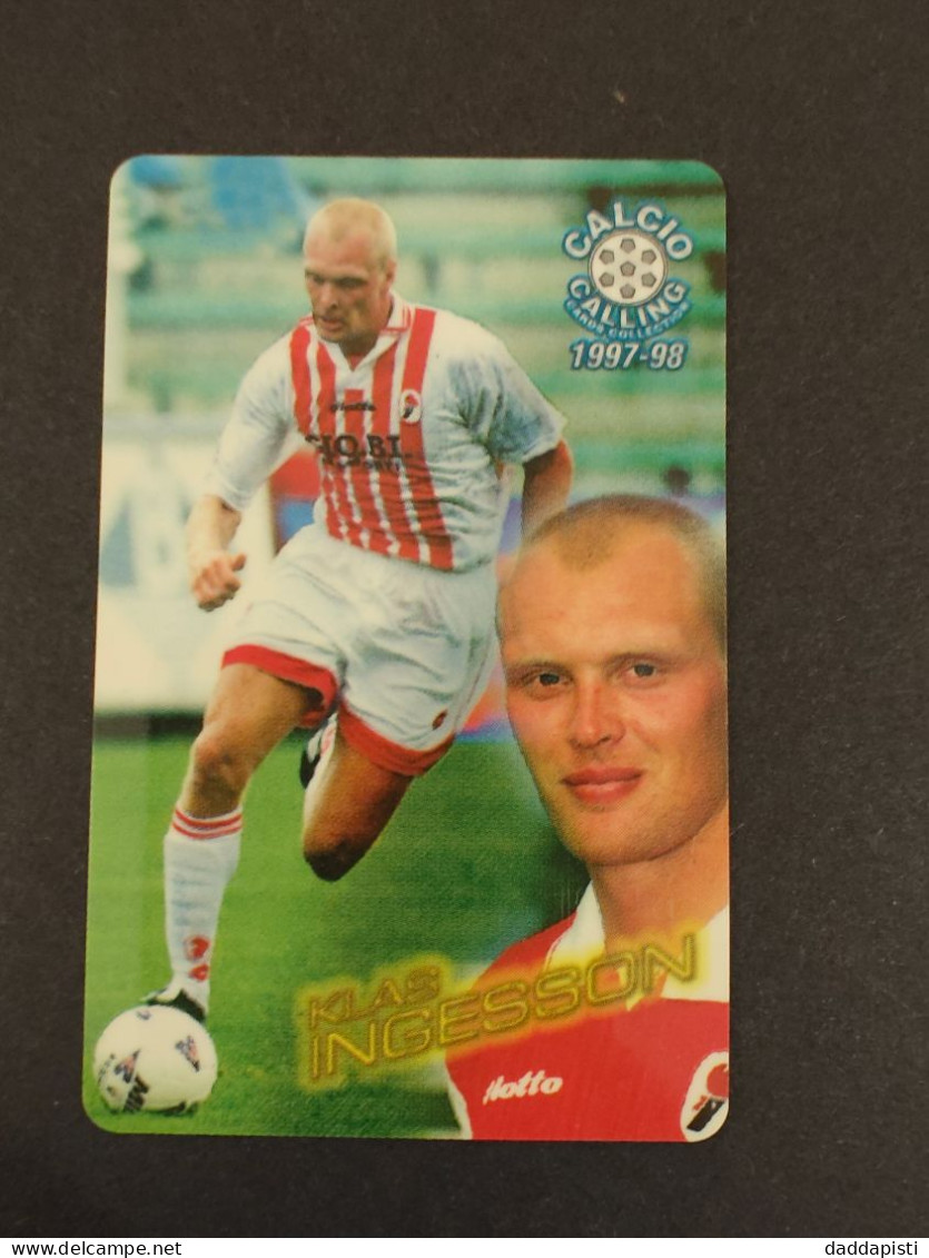 Panini Calcio Calling 1997/98 - Scheda Telefonica Nuova -  29/56 - Klas Ingesson - Sport