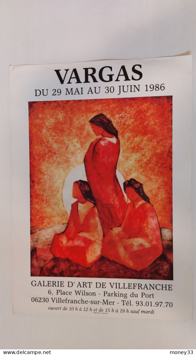 Affiche VARGAS Galerie D'art De Villefranche 1986 - Afiches