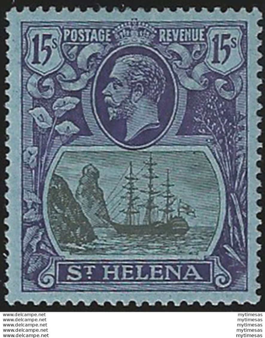 1922 St. Helena Giorgio V 15s. MNH SG. N. 113 - Autres & Non Classés