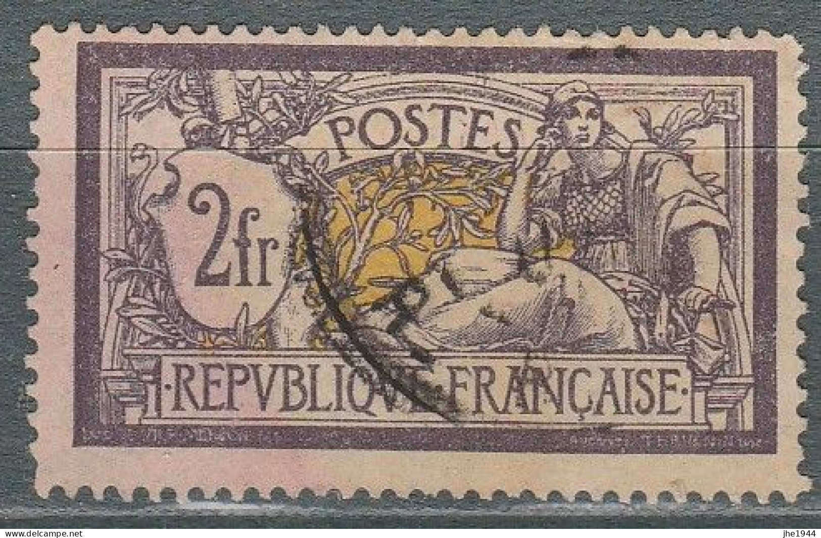 France N° 122 Type Mercure 2 F Violet Et Jaune - Gebruikt