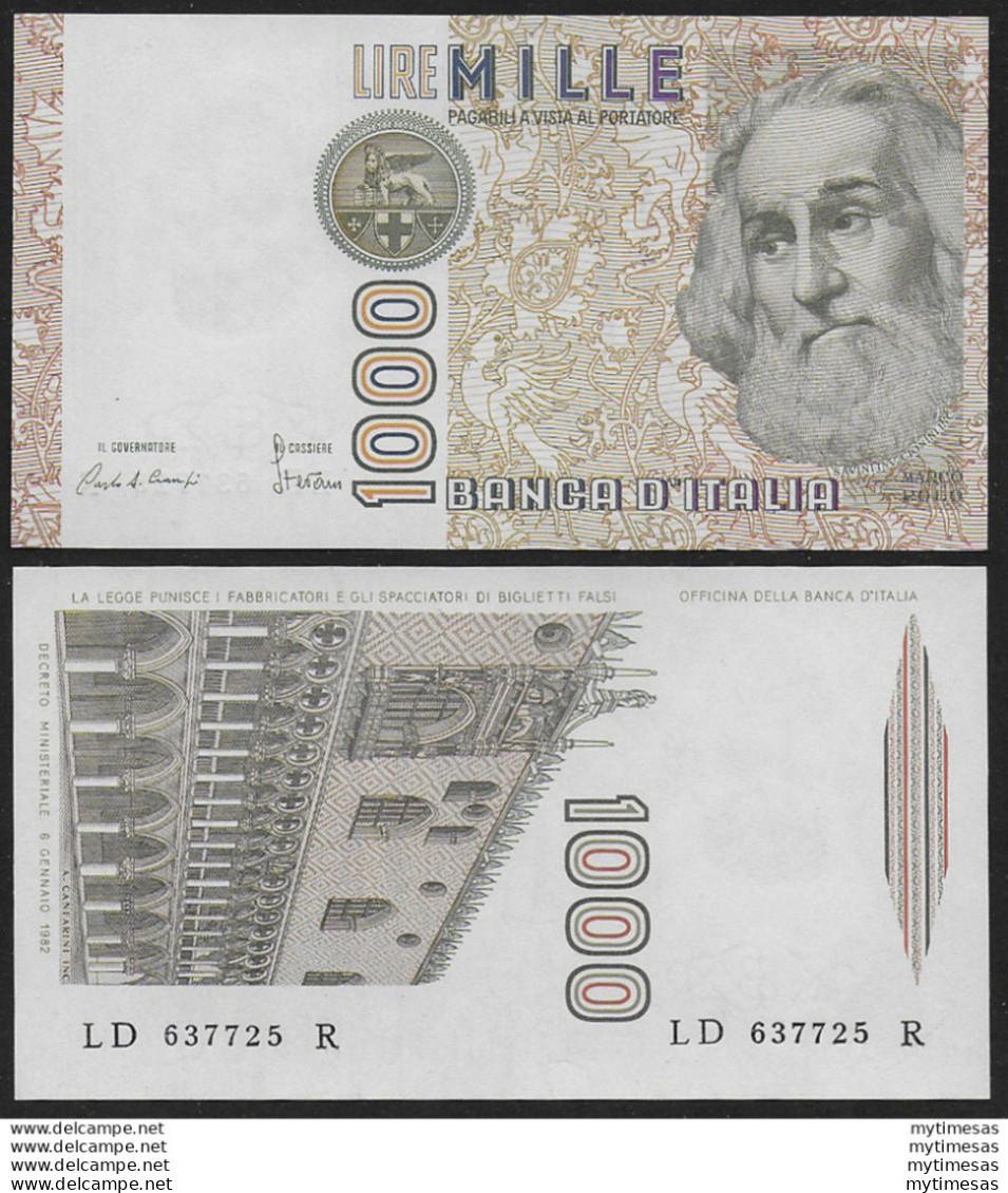 1985 Italia Lire 1.000 Marco Polo FDS Rif. BI 57D Gigante - Sonstige & Ohne Zuordnung