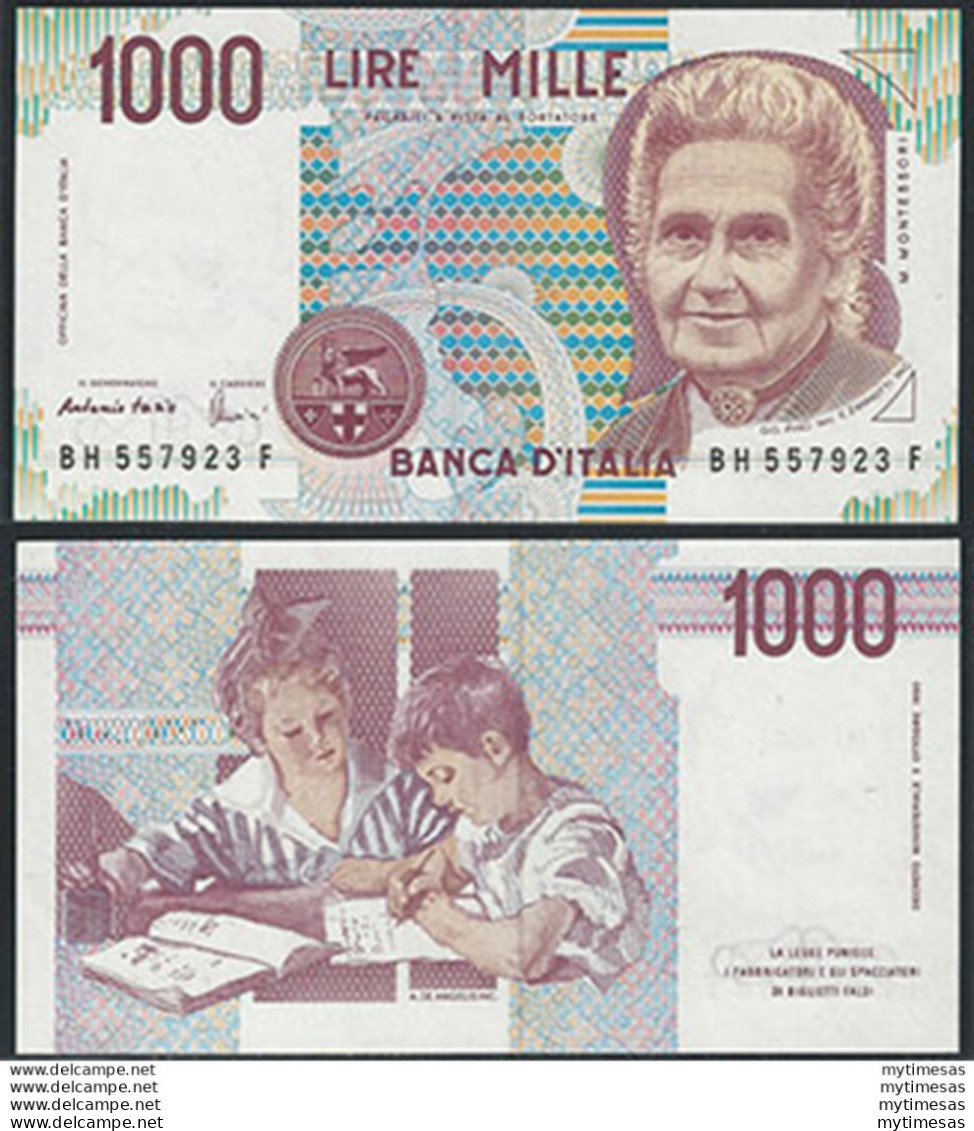 1998 Italia Lire 1.000 Maria Montessori FDS Rif BI 58H Gigante - Sonstige & Ohne Zuordnung