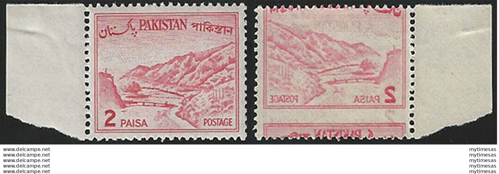 1964 Pakistan Passo Di Khyber 2p. Rosa Variety MNH SG. N. 171var. - Pakistán