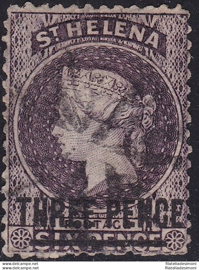 1868  ST. HELENA  - SG 11 3d. Deep Dull Purple  USED - Otros & Sin Clasificación