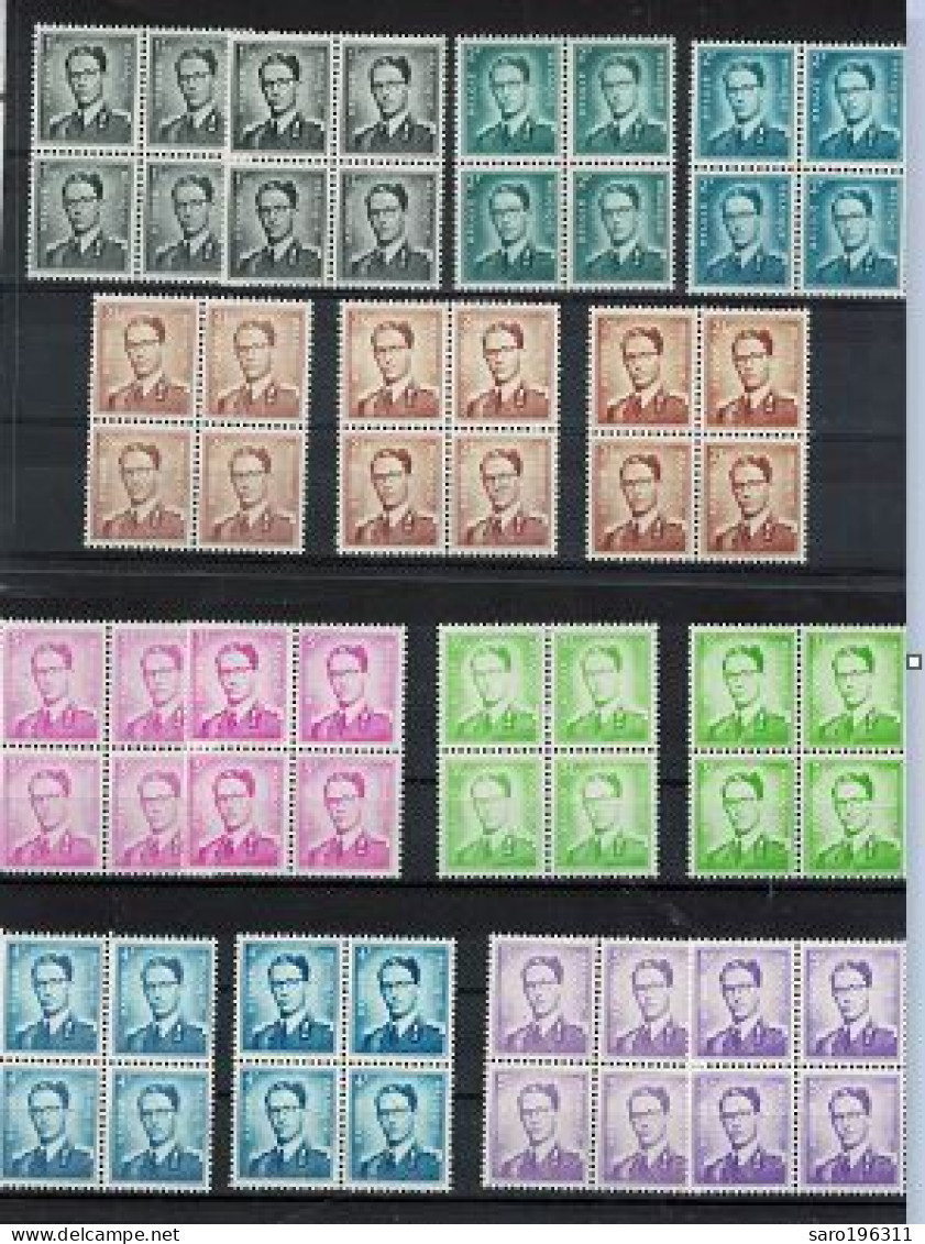 ROI BAUDOUIN  ** / MNH  LOT En Bloc De 4 Avec NUANCES   à   17,89 // 2 SCANS - Unused Stamps
