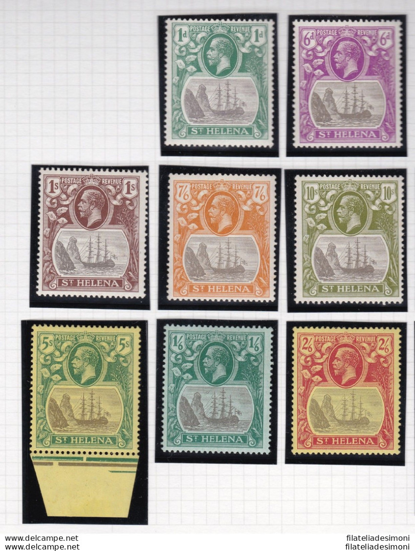 1922-37  ST. HELENA,  SG 97-112  8 Values MLH/* - Andere & Zonder Classificatie