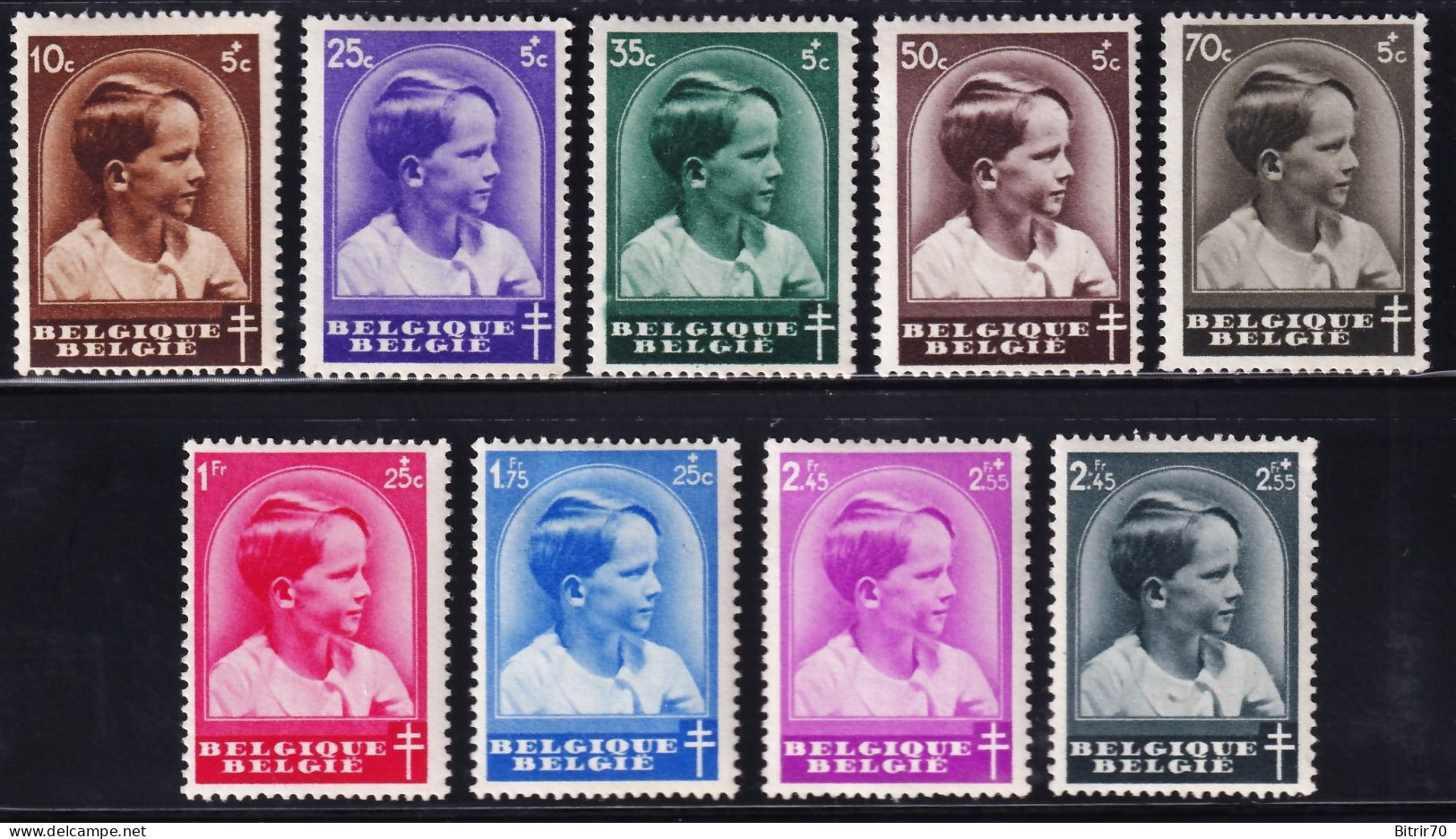 Belgica, 1936 Y&T. 438 / 445, 446, MNH. - Nuevos