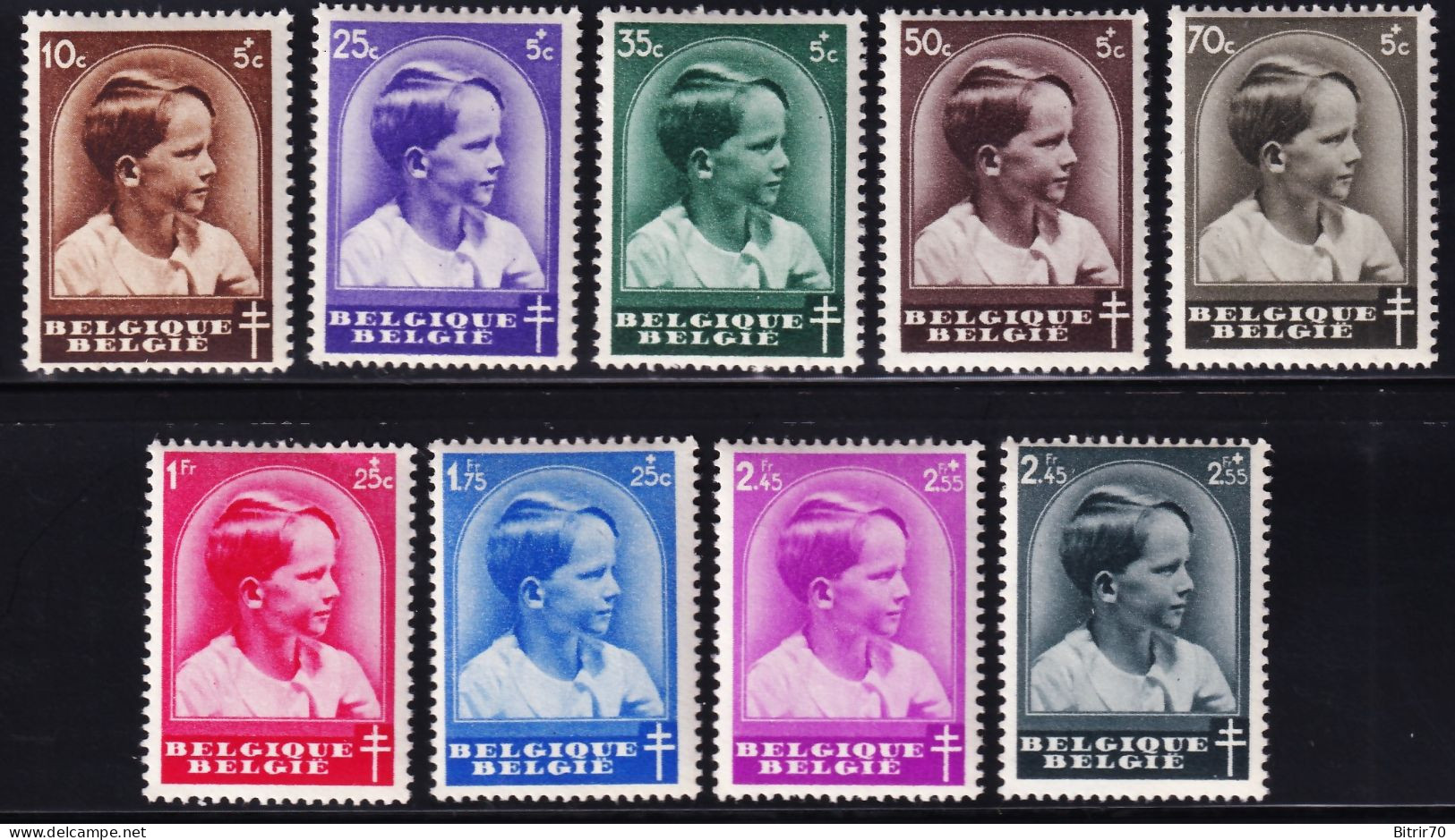 Belgica, 1936 Y&T. 438 / 445, 446, MNH. - Nuovi