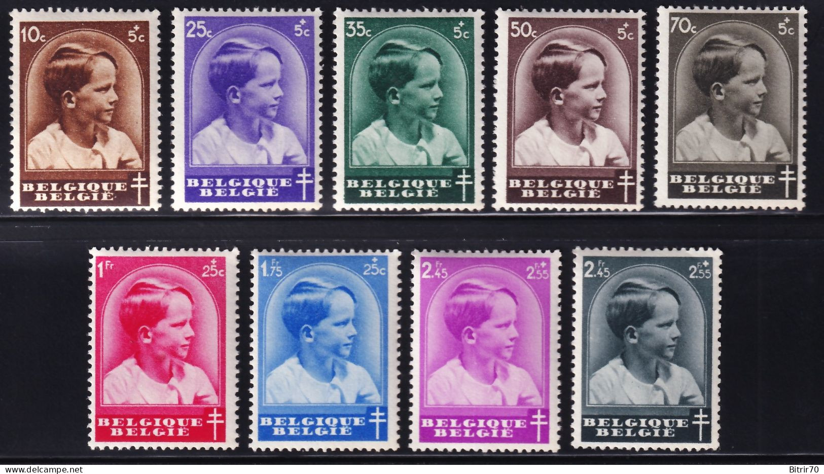 Belgica, 1936 Y&T. 438 / 445, 446, MNH. - Nuevos