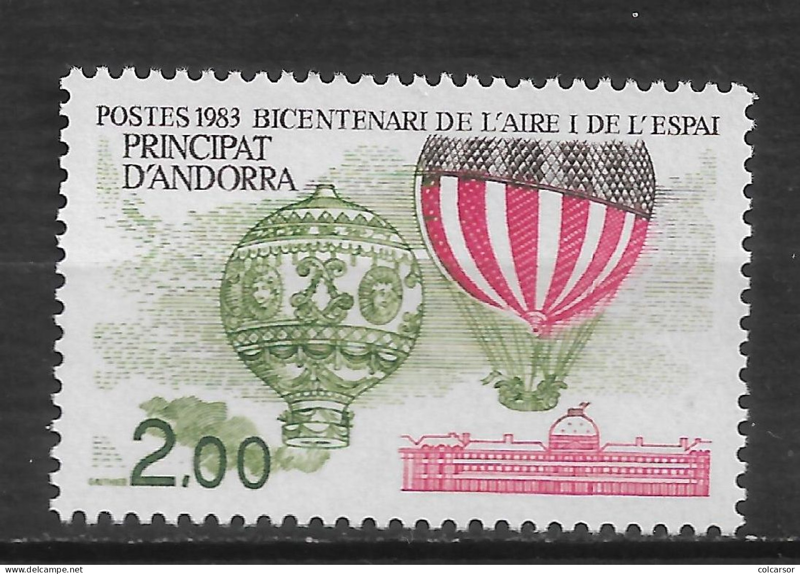 ANDORRE FRANÇAIS N° 310 " AIR ET ESPACE " - Used Stamps