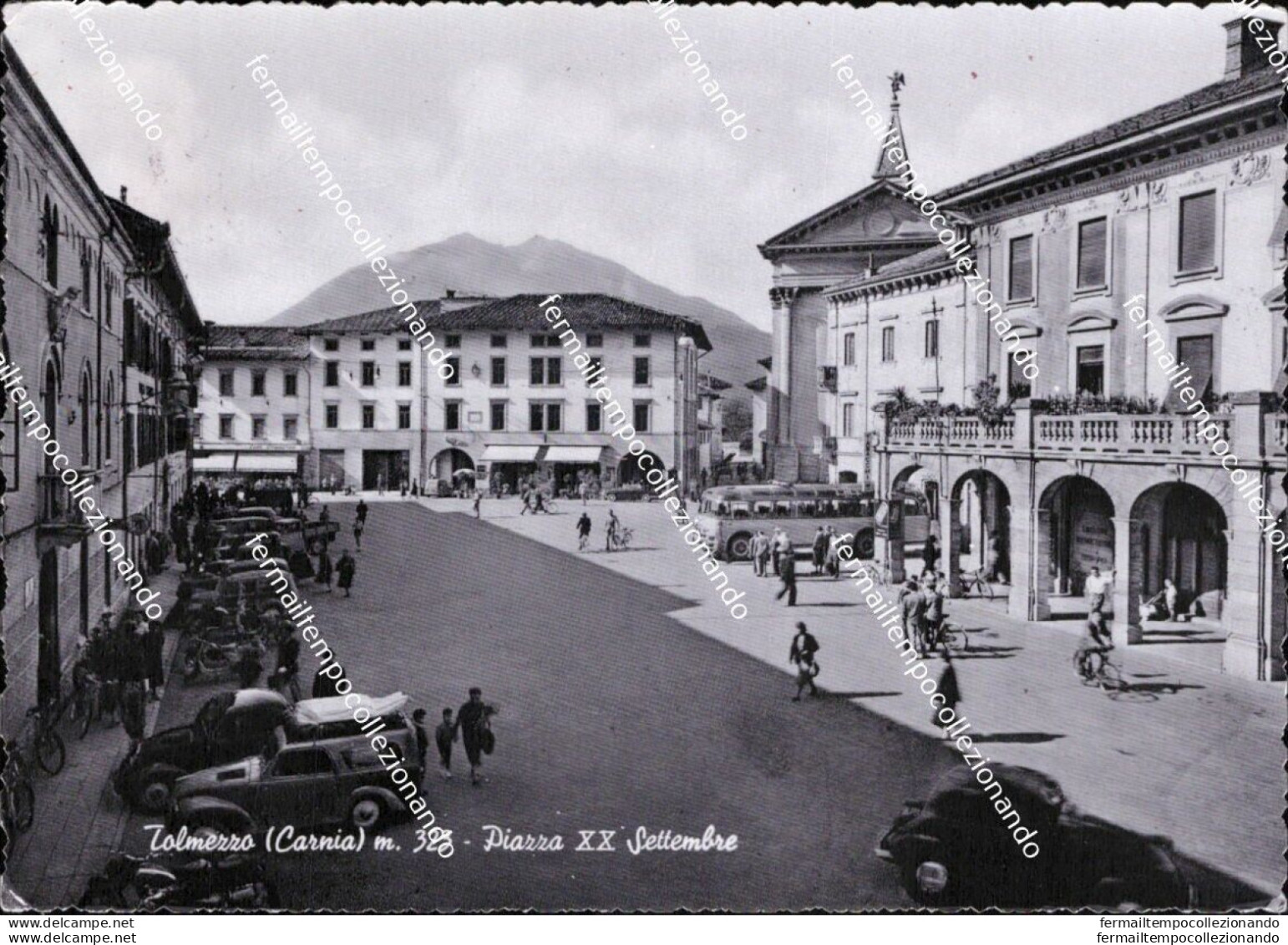 Cd695 Cartolina Tolmezzo Piazza Xx Settembre Provincia Di Udine Friuli - Udine