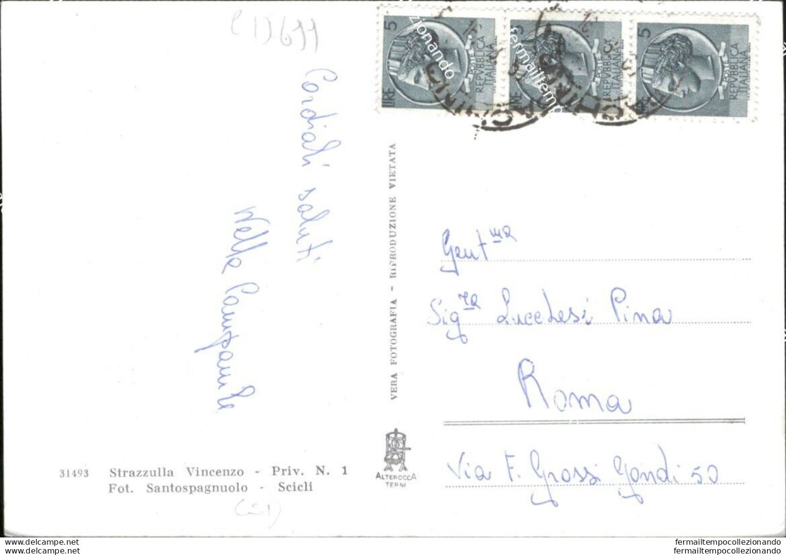 Cd699 Cartolina Pachino Piazza Vittorio Emanuele Provincia Di Siracusa Sicilia - Siracusa