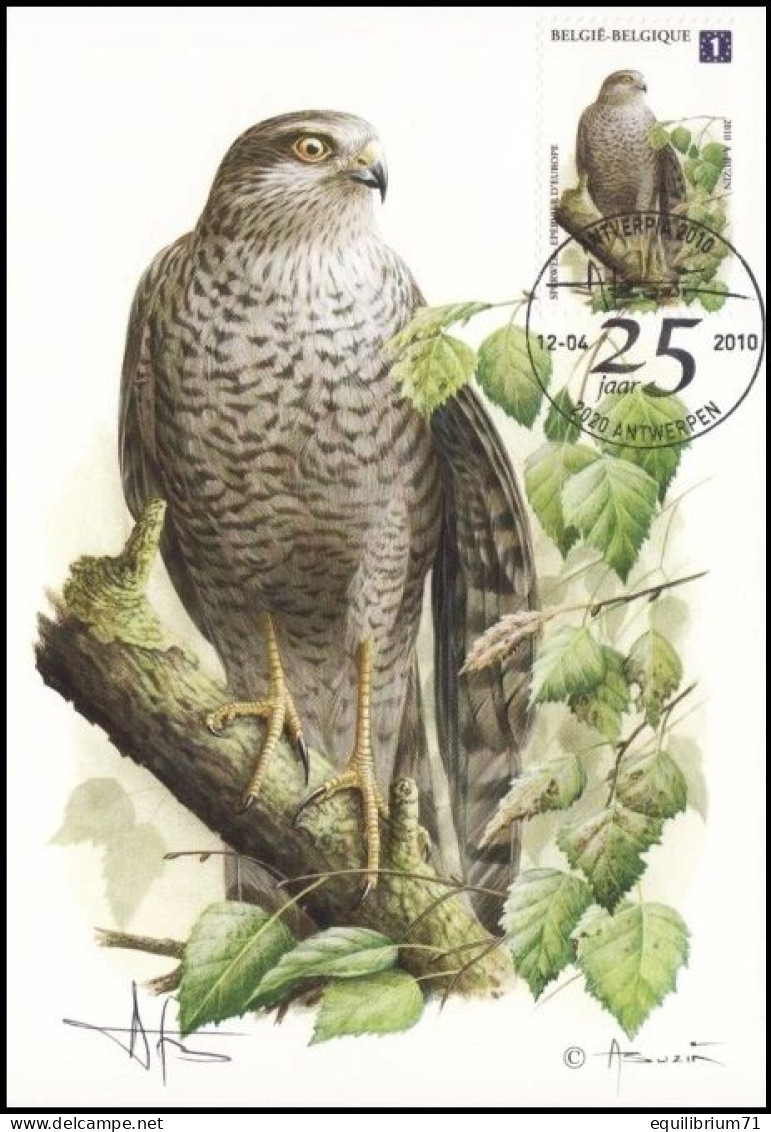 CM/MK° - 4030/4034(BL182) - 25ans De Timbres De Haut Vol / 25 Jaar Hoogvliegers In De Filatelie - BUZIN - SIGNÉ/GETEKEND - 1985-.. Birds (Buzin)