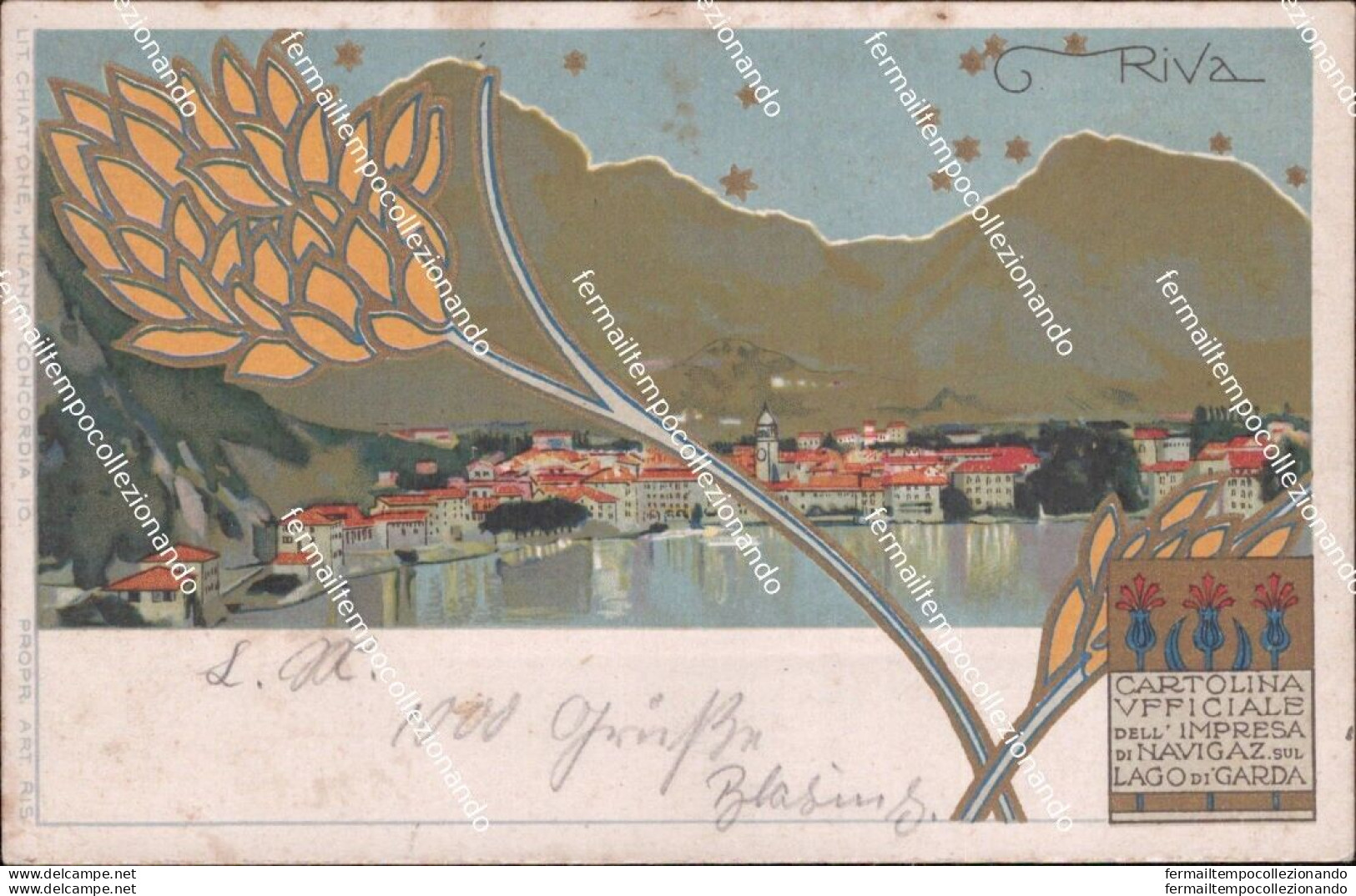 Be709 Cartolina Pubblicitaria Riva Provincia Di Trento 1901 - Trento