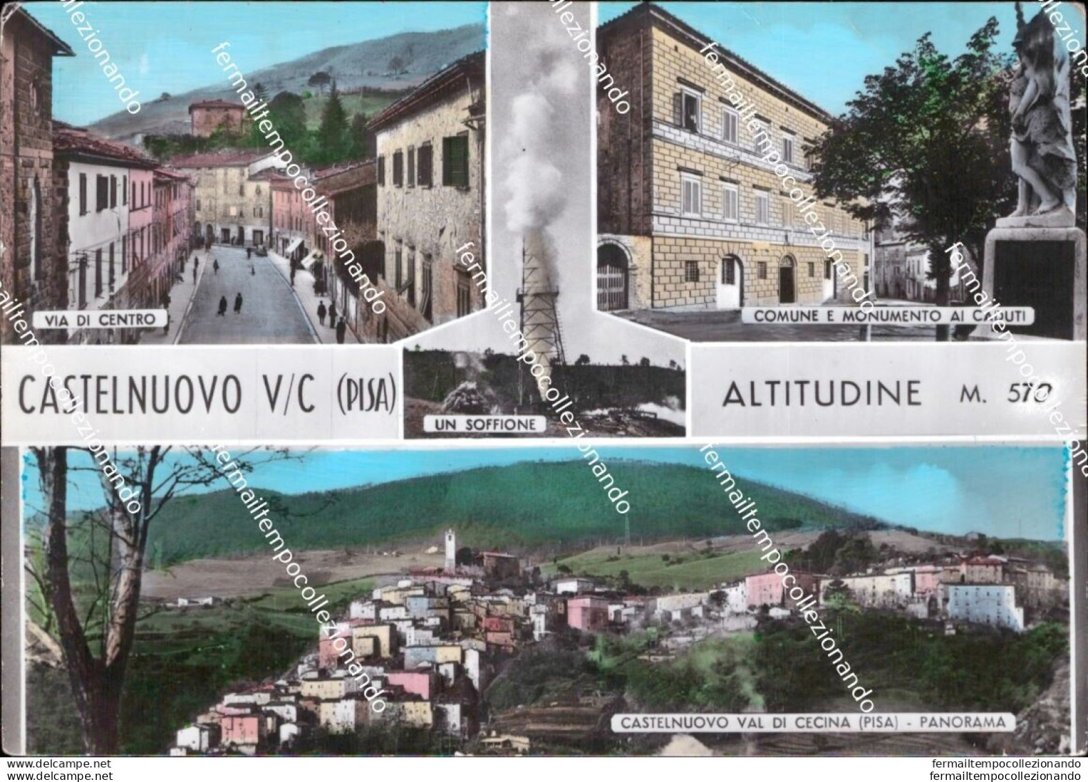Al719 Cartolina Castelnuovo Val Di Cecina Provincia Di Pisa Toscana - Pisa