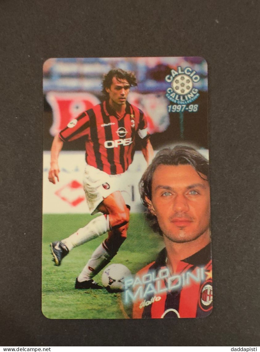 Panini Calcio Calling 1997/98 - Scheda Telefonica Nuova -  35/56 - Paolo Maldini - Deportes