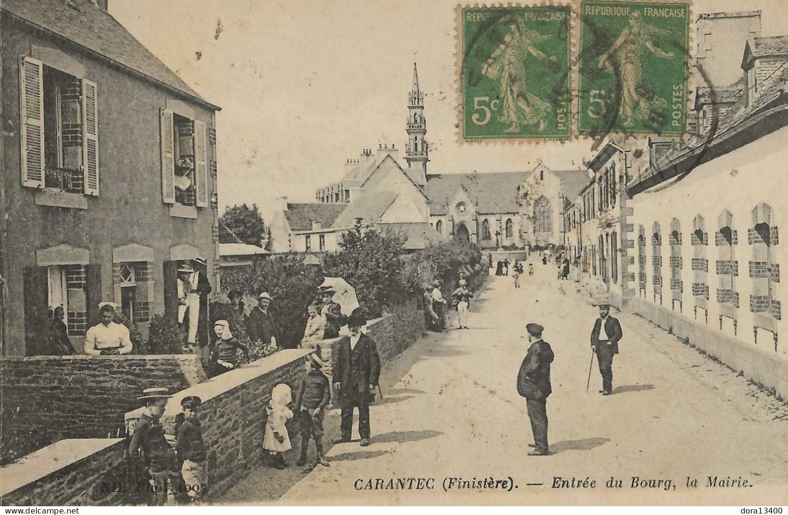 CPA29- CARANTEC- Entrée Du Bourg La Mairie - Carantec