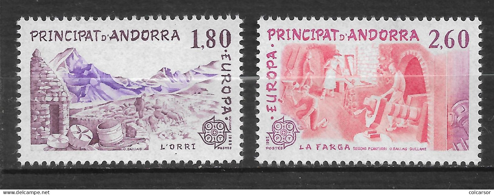 ANDORRE FRANÇAIS N° 313/14  "  EUROPA " - Used Stamps