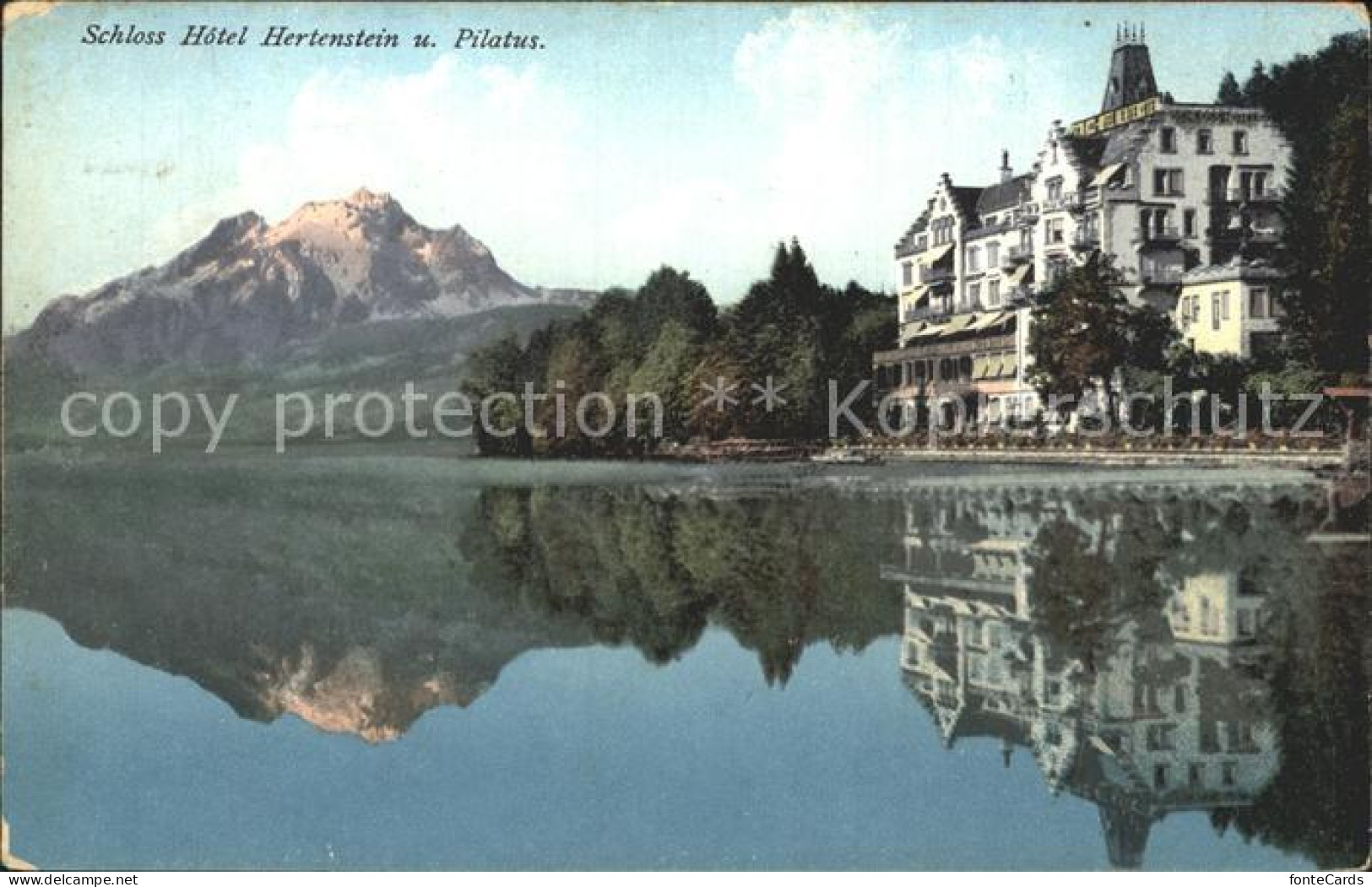 12323374 Hertenstein LU Schloss Hotel Vierwaldstaettersee Pilatus Wasserspiegelu - Other & Unclassified