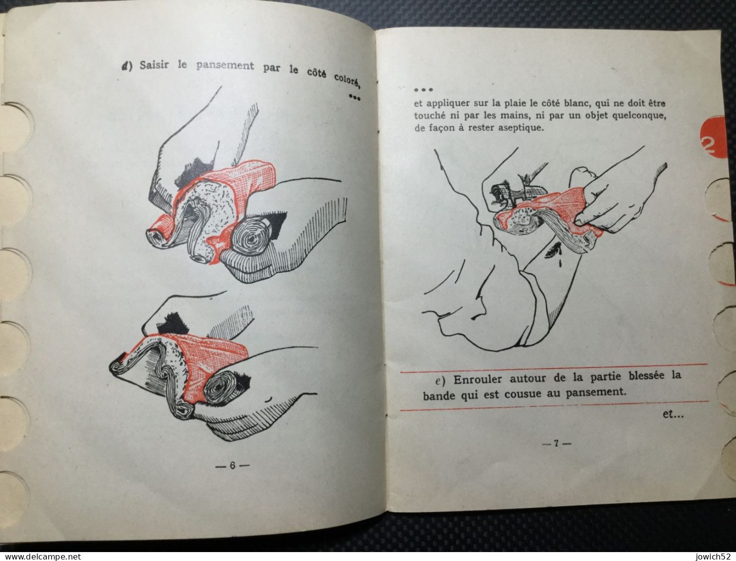 Guide Premiers Soins En Cas D'accidents Au Travail Année 1954 3eme Edition - Salud